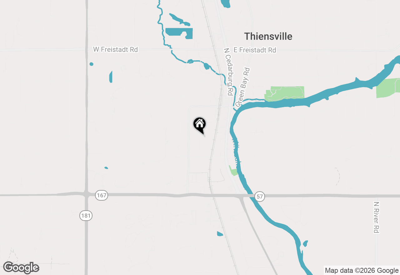 Map of 202 S Highland Ave, Thiensville, WI 53092