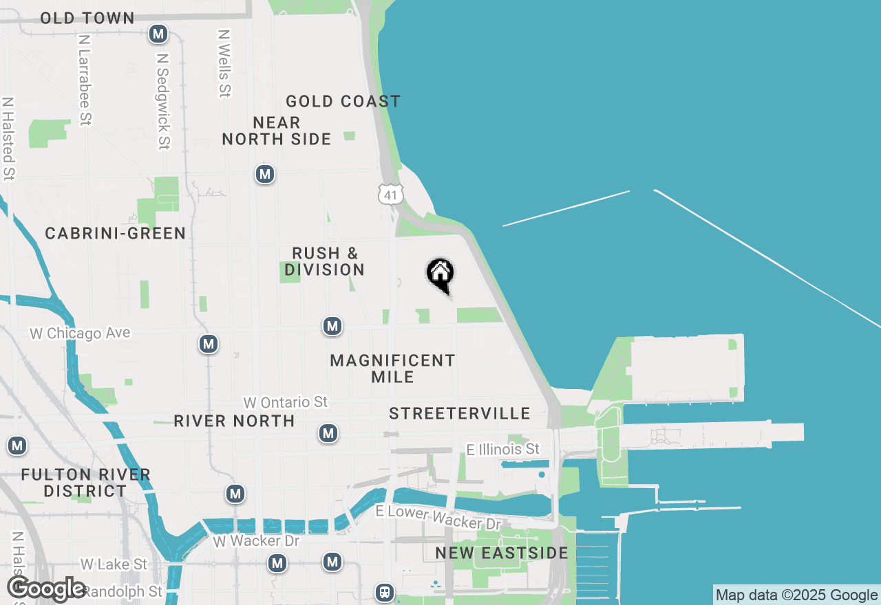 Map of 210 E Pearson Street #13C, Chicago, IL 60611