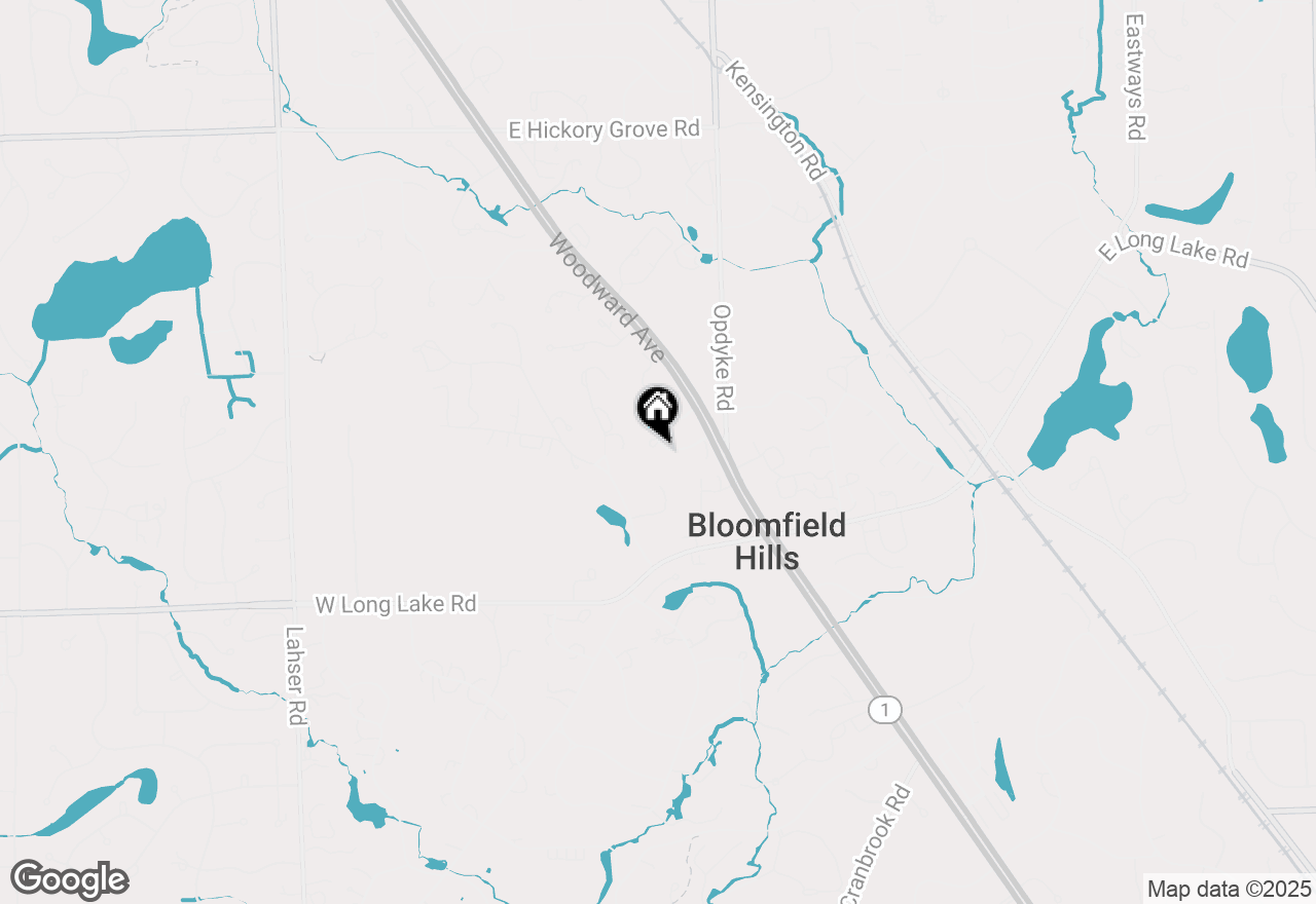 Map of 59 Scenic Oaks Drive S, Bloomfield Hills, MI 48304