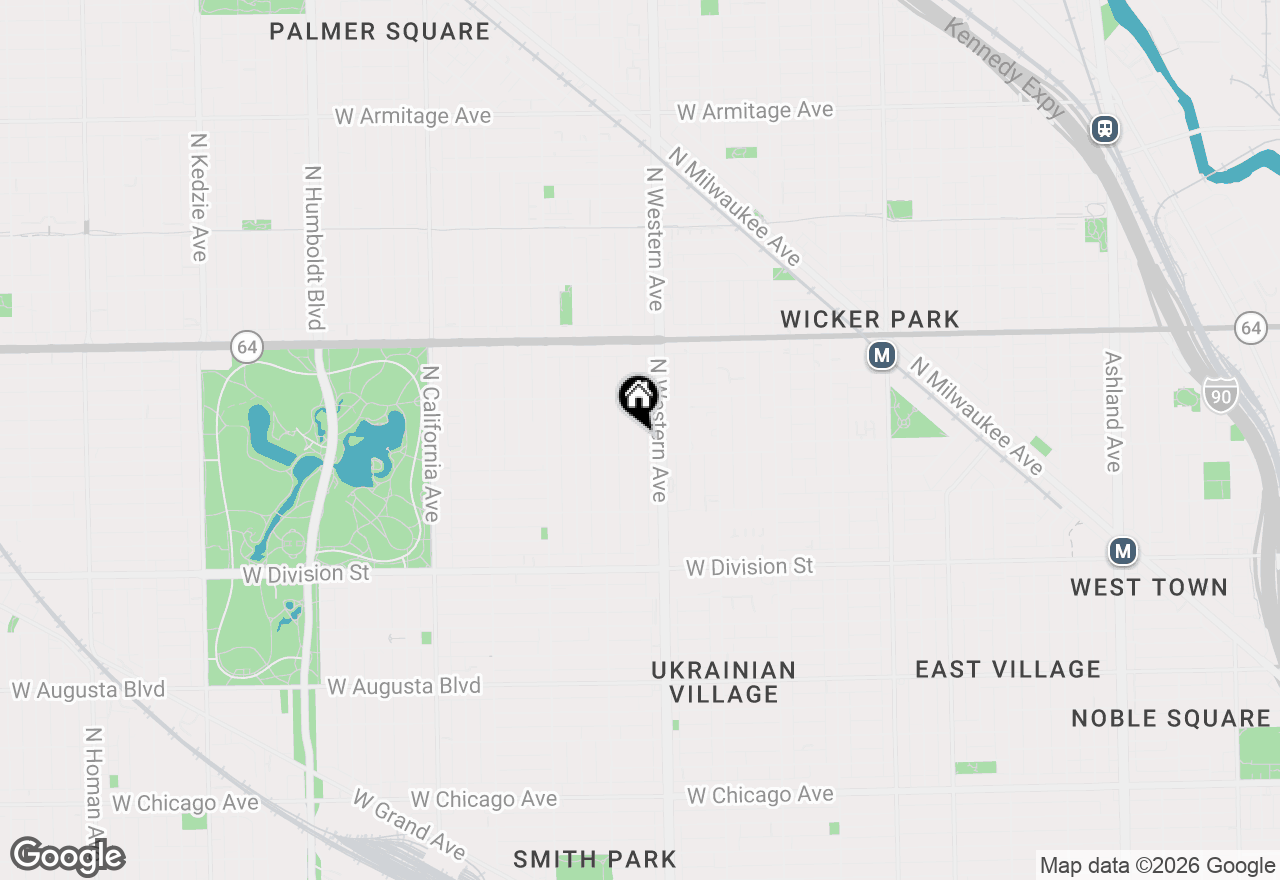 Map of 1413 N Artesian Avenue #3, Chicago, IL 60622