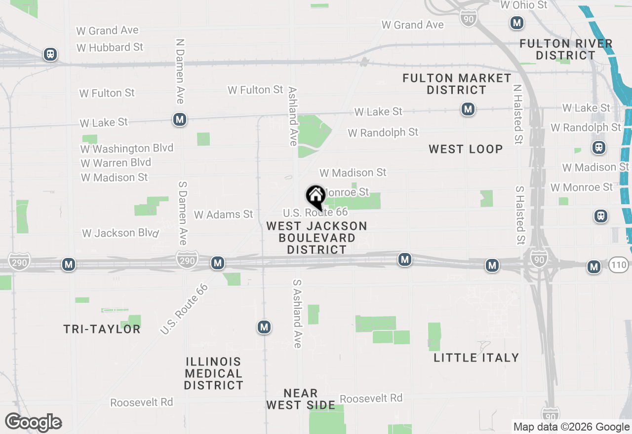 Map of 1517 W Adams Street #3, Chicago, IL 60607