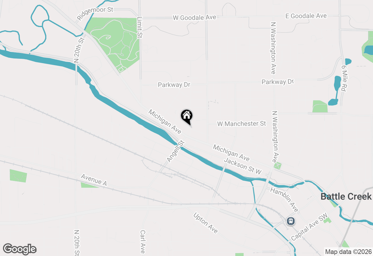 Map of 19 Jordan Street, Battle Creek, MI 49037