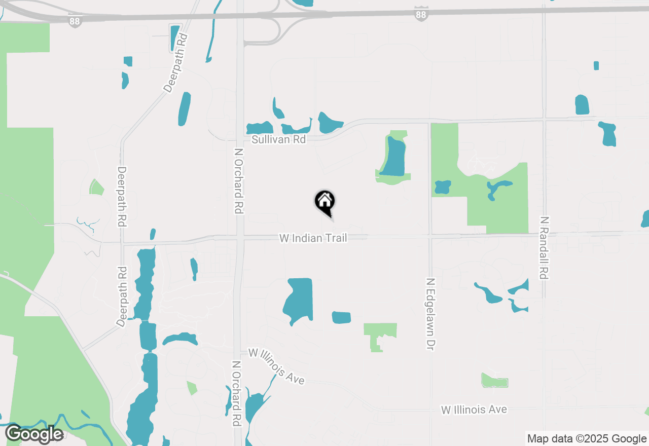 Map of 1225 Oakleaf Court, Aurora, IL 60506