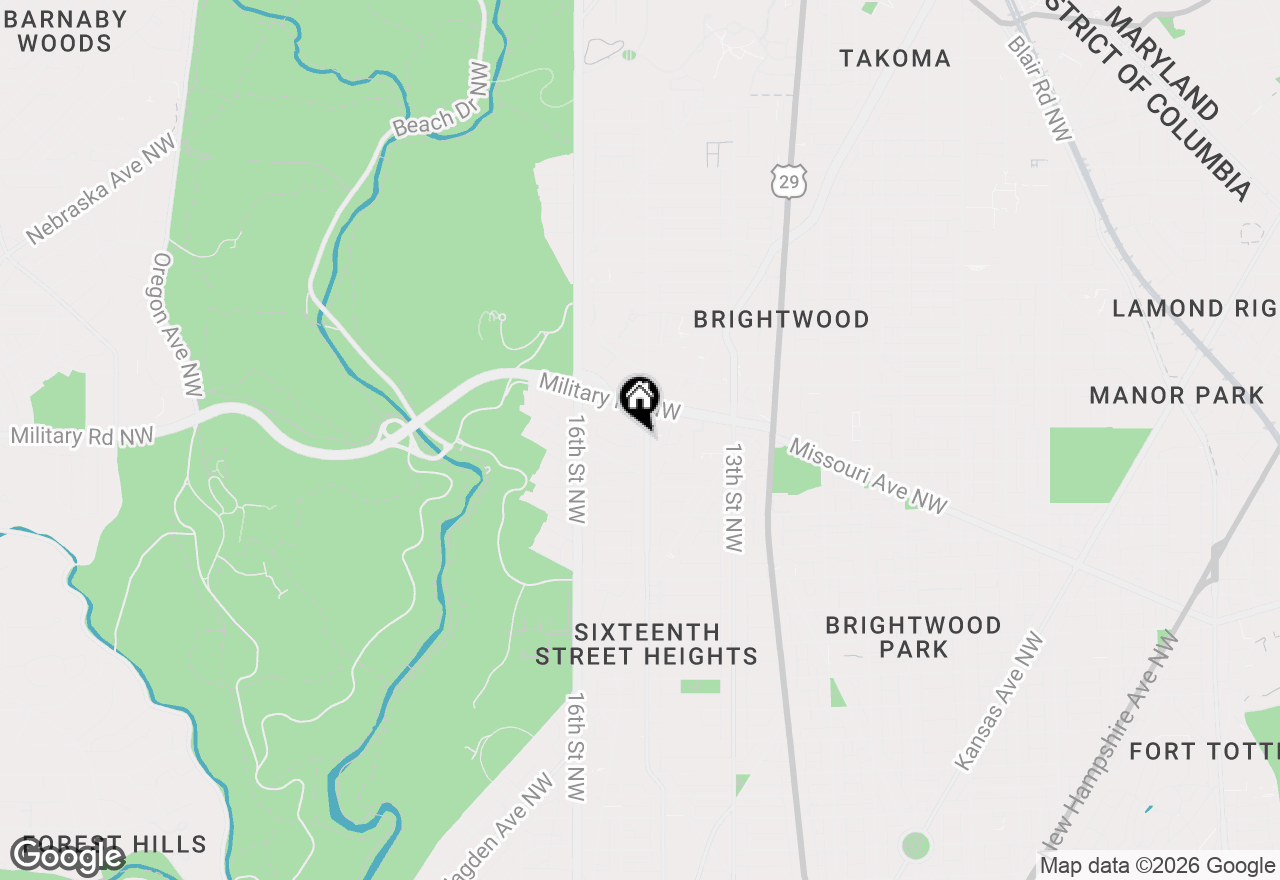 Map of 1400 Oglethorpe Street Nw, Washington, DC 20011