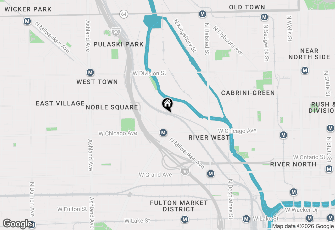 Map of 1064 W Chestnut Street, Chicago, IL 60642