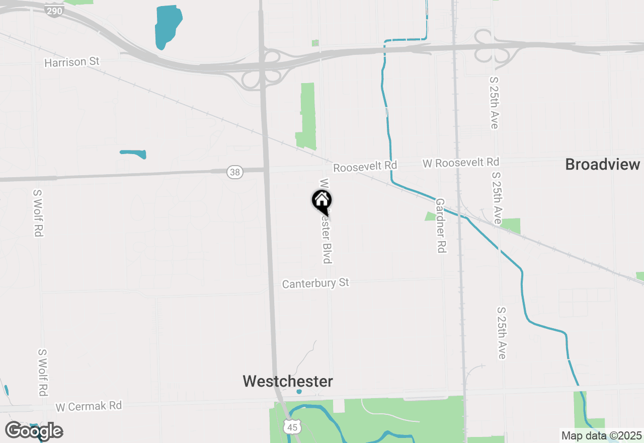 Map of 1352 Westchester Boulevard, Westchester, IL 60154