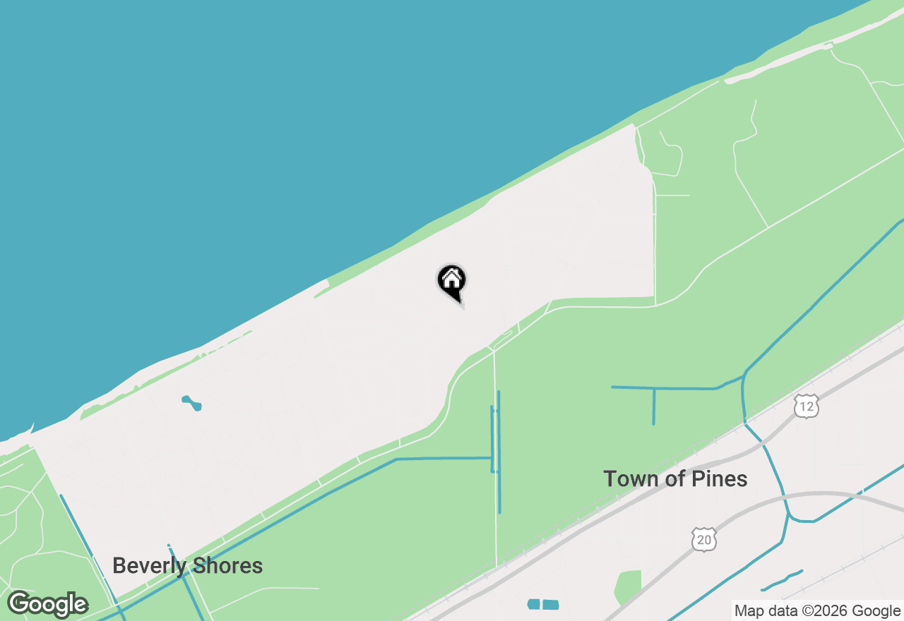 Map of 49 S Oval Avenue, Beverly Shores, IN 46301