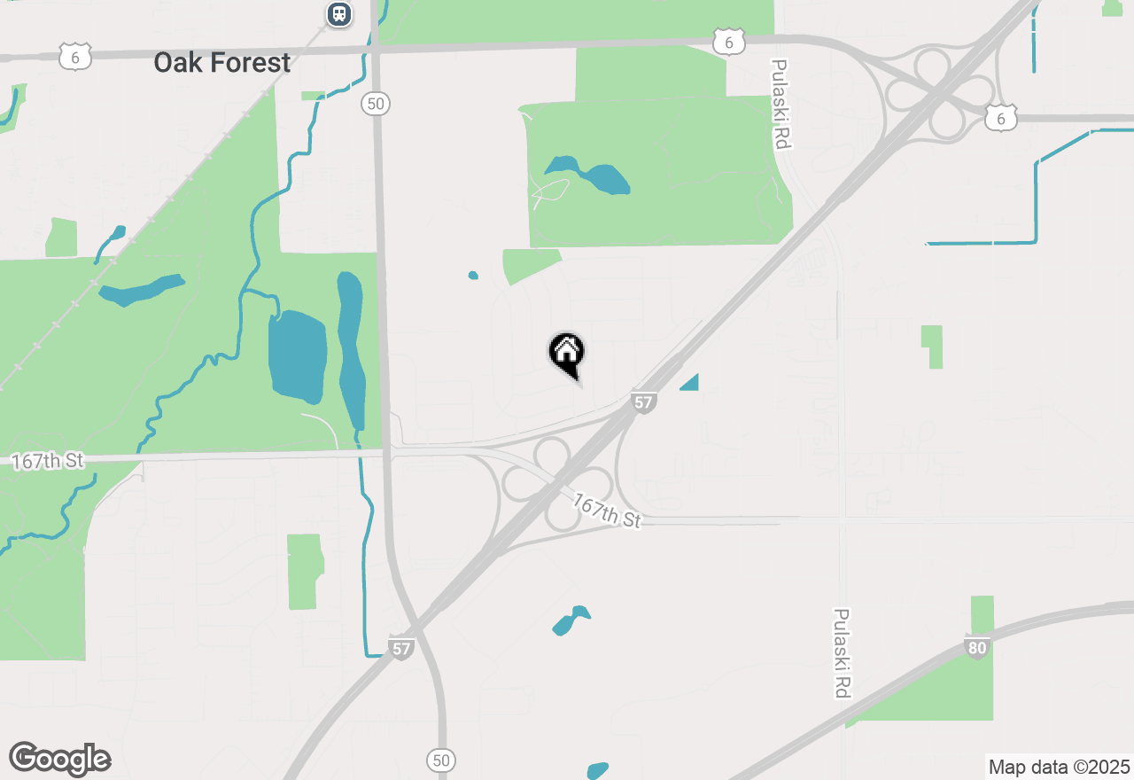 Map of 4401 Adele Lane, Oak Forest, IL 60452