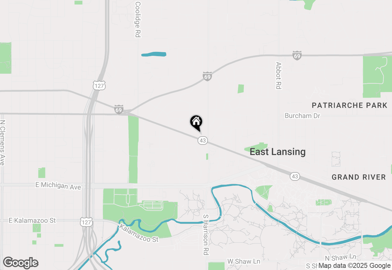 Map of 916 W Grand River Avenue, East Lansing, MI 48823