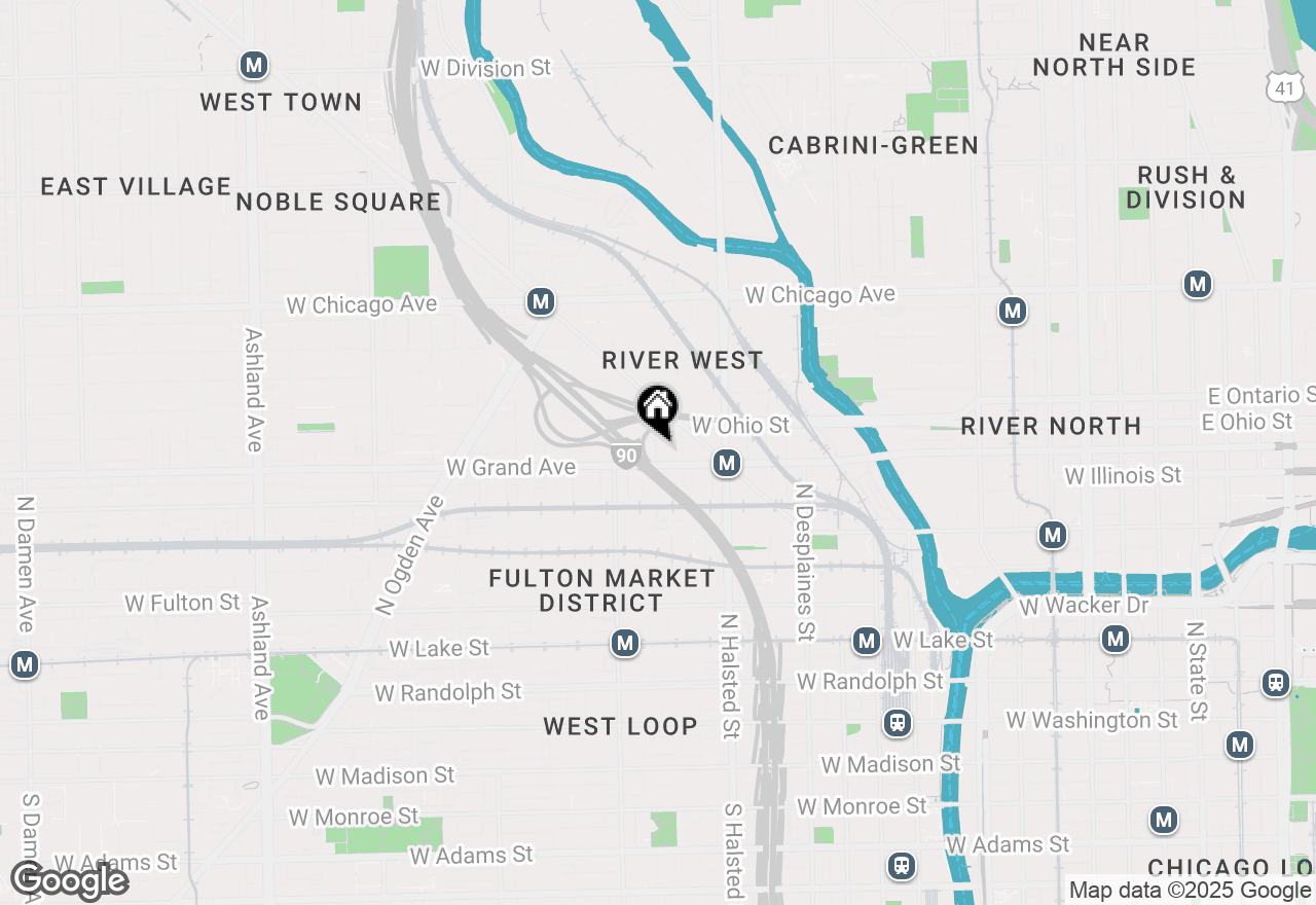 Map of 909 W Ohio Street #3, Chicago, IL 60642
