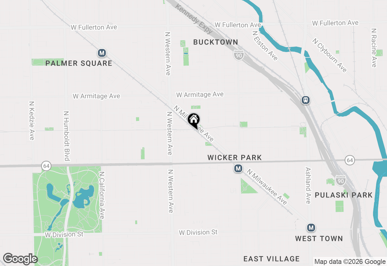 Map of 1743 N Winnebago Avenue, Chicago, IL 60647