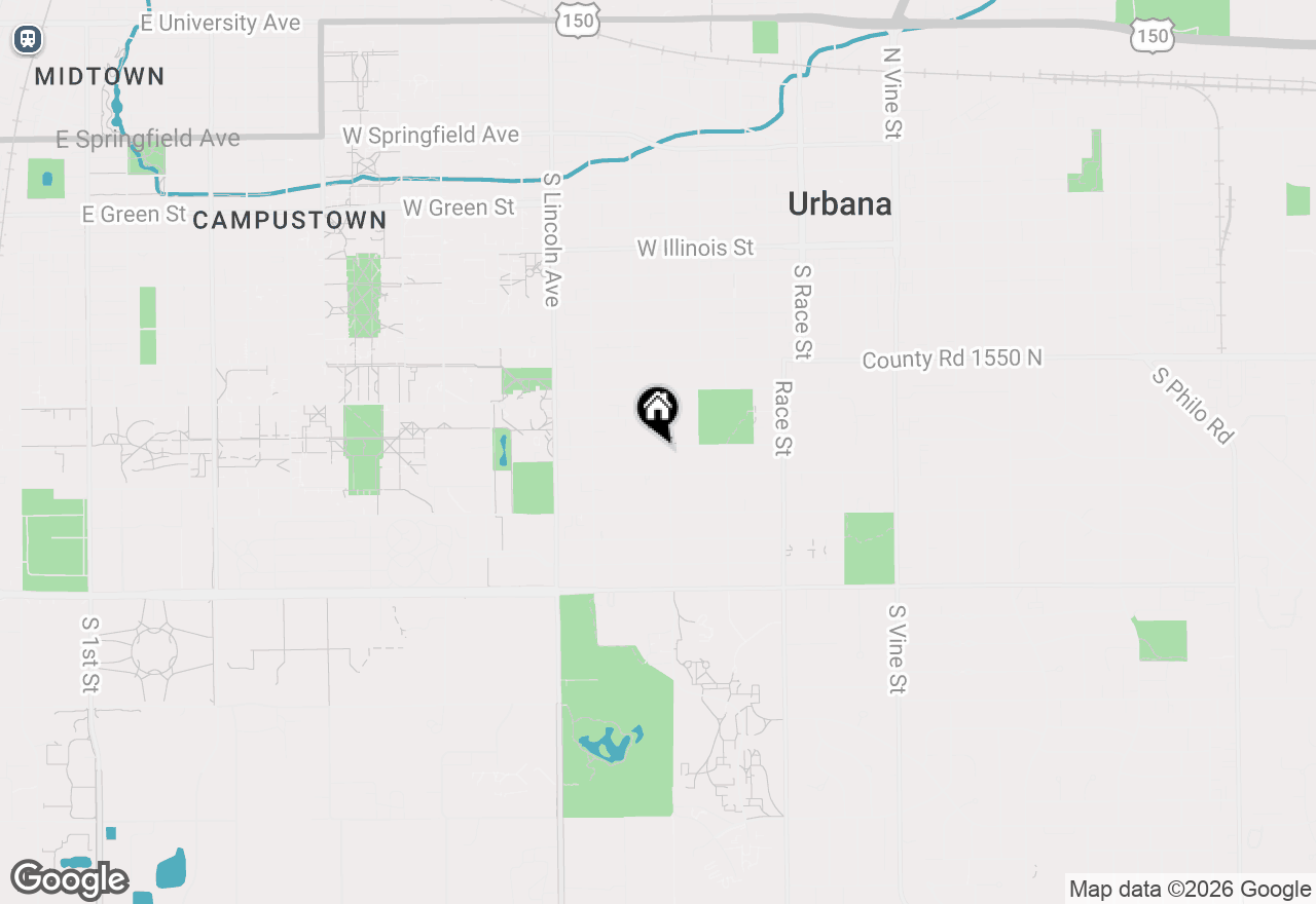Map of 603 W Indiana Avenue, Urbana, IL 61801
