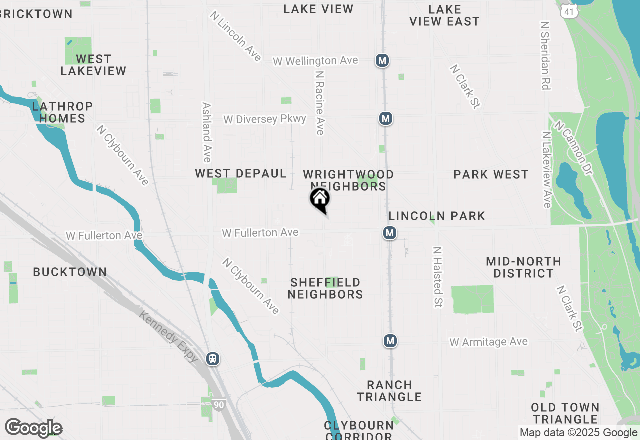 Map of 2422 N Racine Avenue #1, Chicago, IL 60614