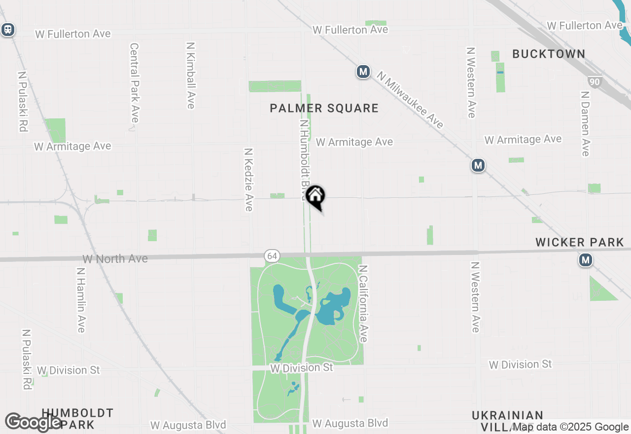 Map of 1717 N Humboldt Boulevard #2N, Chicago, IL 60647