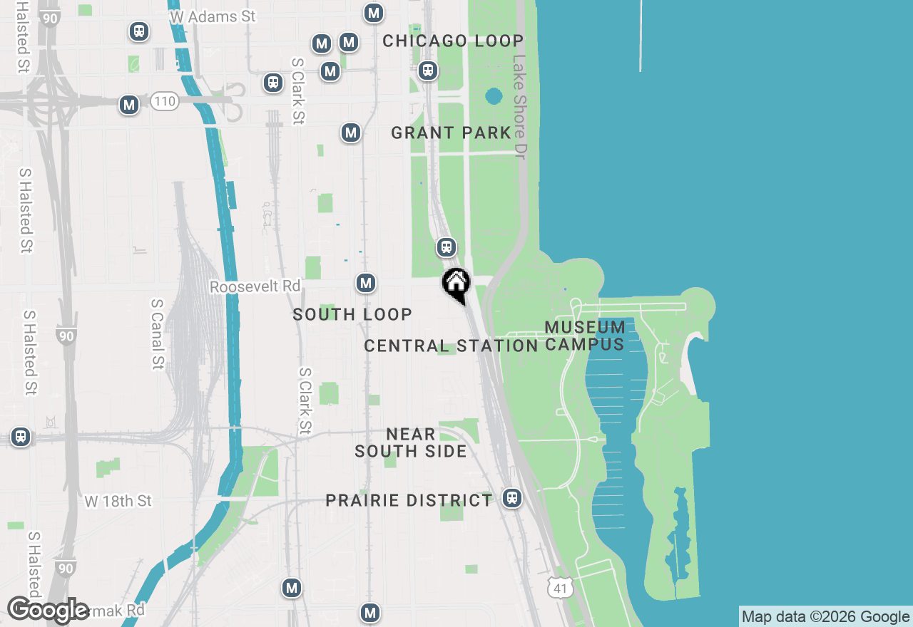 Map of 1235 S Prairie Avenue #807, Chicago, IL 60605