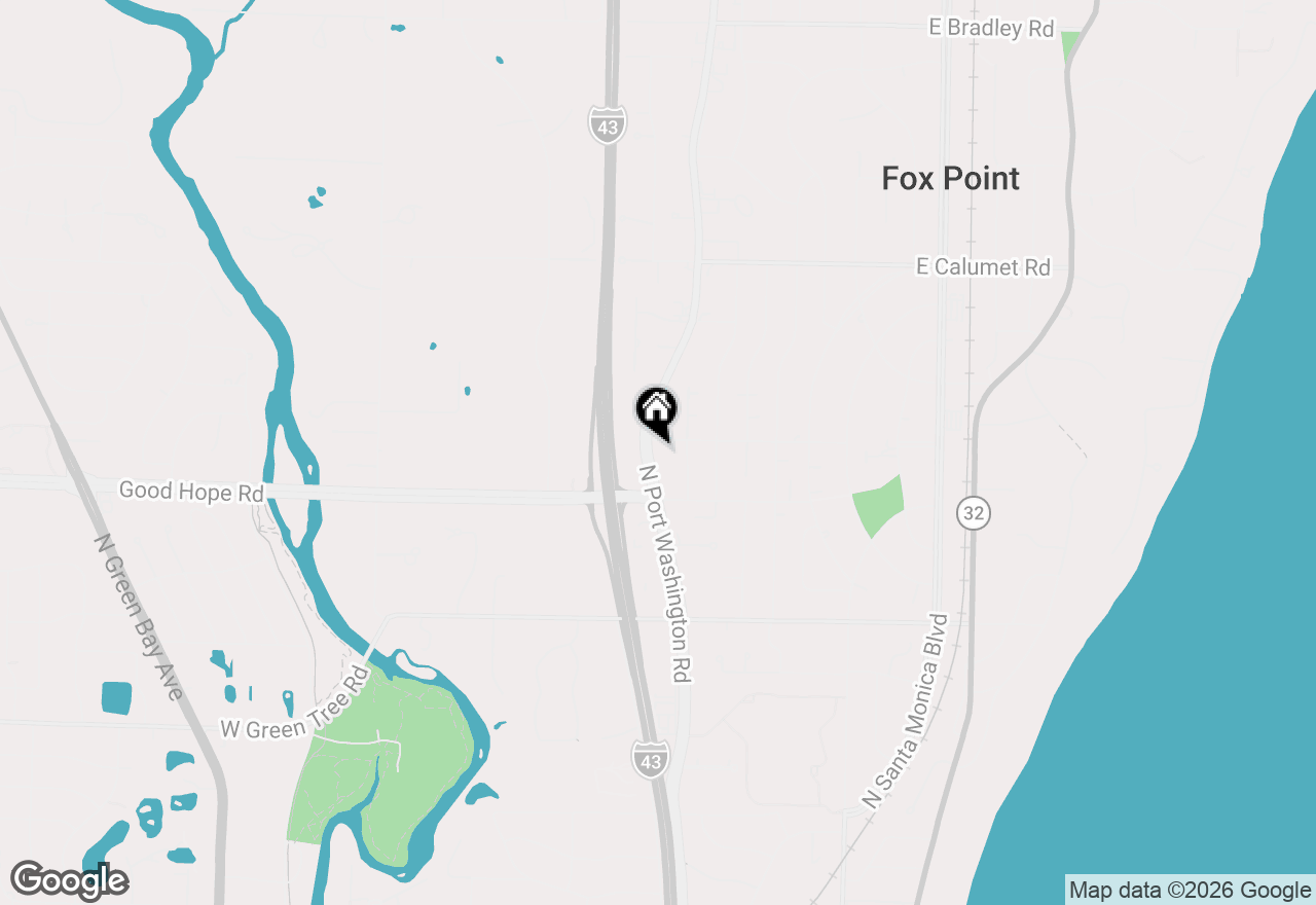 Map of 439 W Mall Rd, Glendale, WI 53217