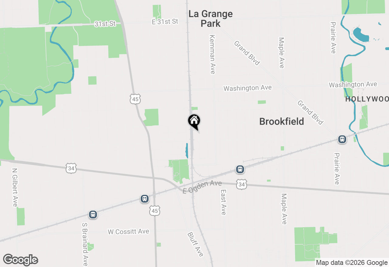 Map of 420 Beach Avenue #2C, La Grange Park, IL 60526