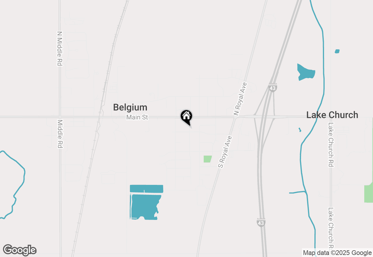 Map of 127 Lindale St, Belgium, WI 53004