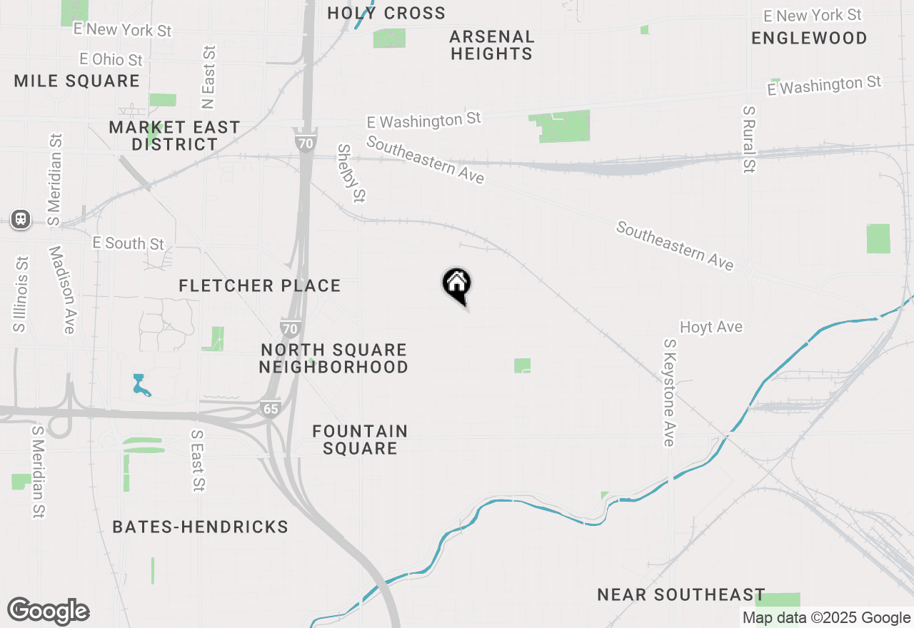 Map of 1456 Fletcher Avenue, Indianapolis, IN 46203