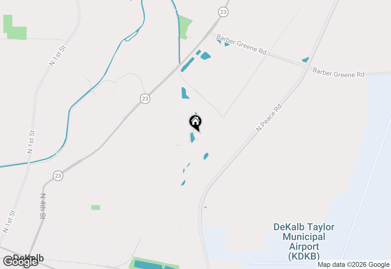 Map of 1481 Waterside Drive, Dekalb, IL 60115