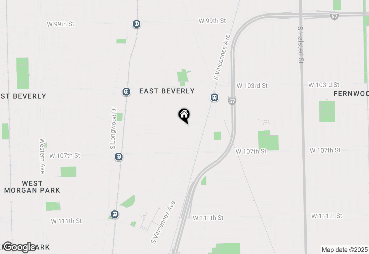 Map of 10526 S Church, Chicago, IL 60643