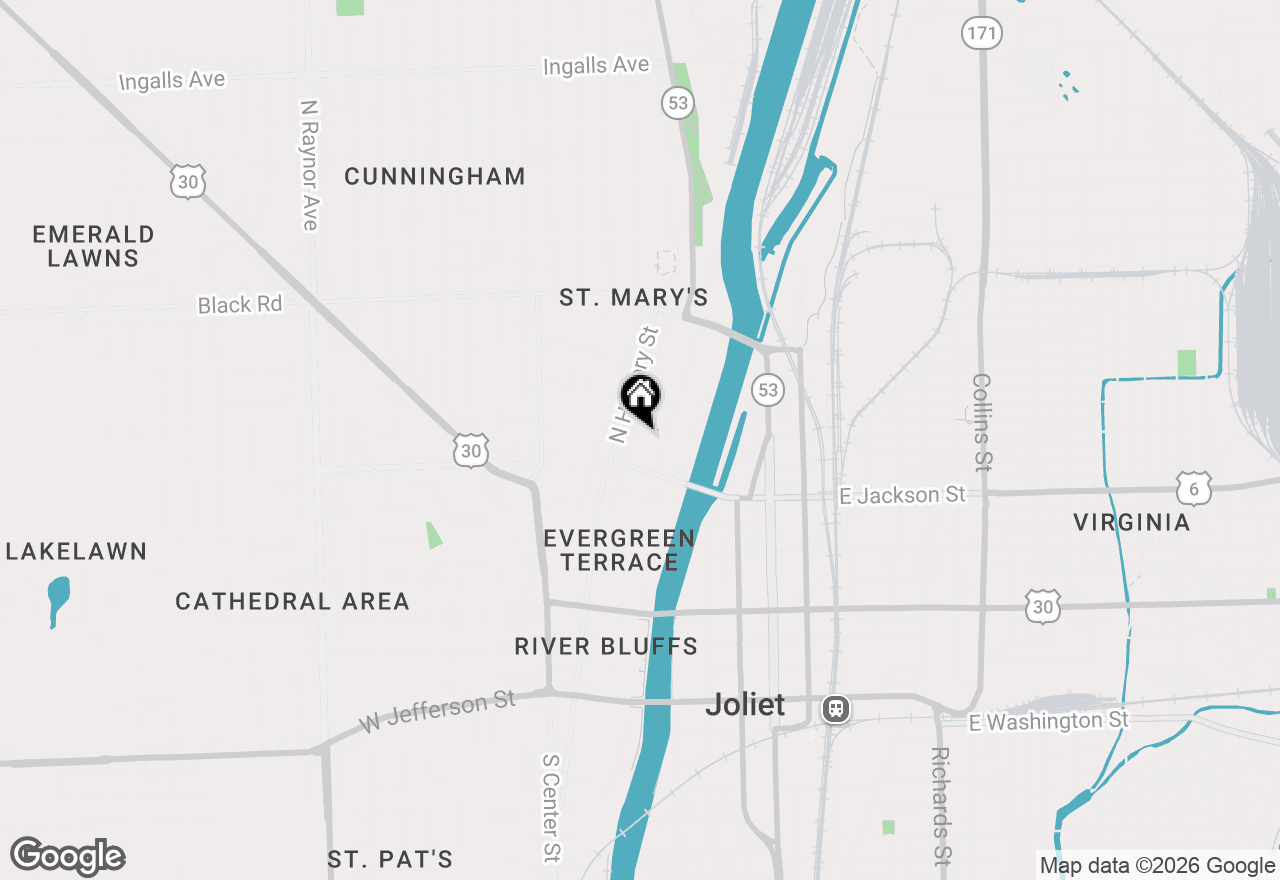 Map of 519 N Broadway Street, Joliet, IL 60435