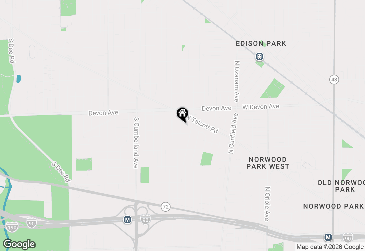 Map of 1309 S Crescent Avenue, Park Ridge, IL 60068