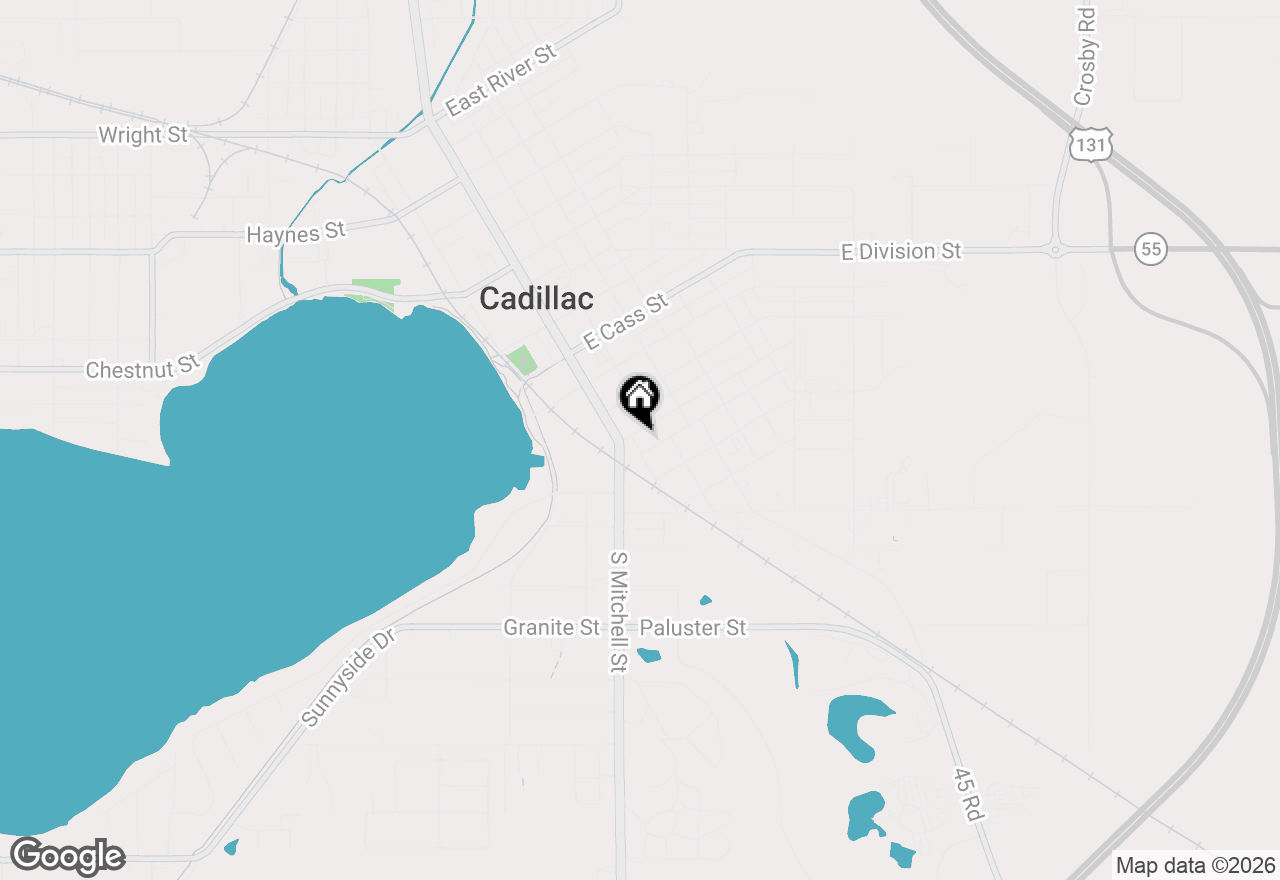 Map of 112 Howard Street, Cadillac, MI 49601