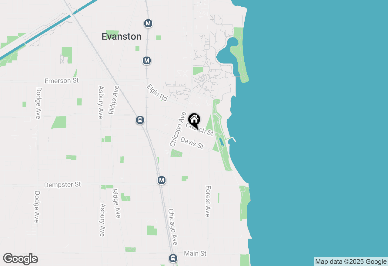 Map of 1629 Hinman Avenue #1S, Evanston, IL 60201