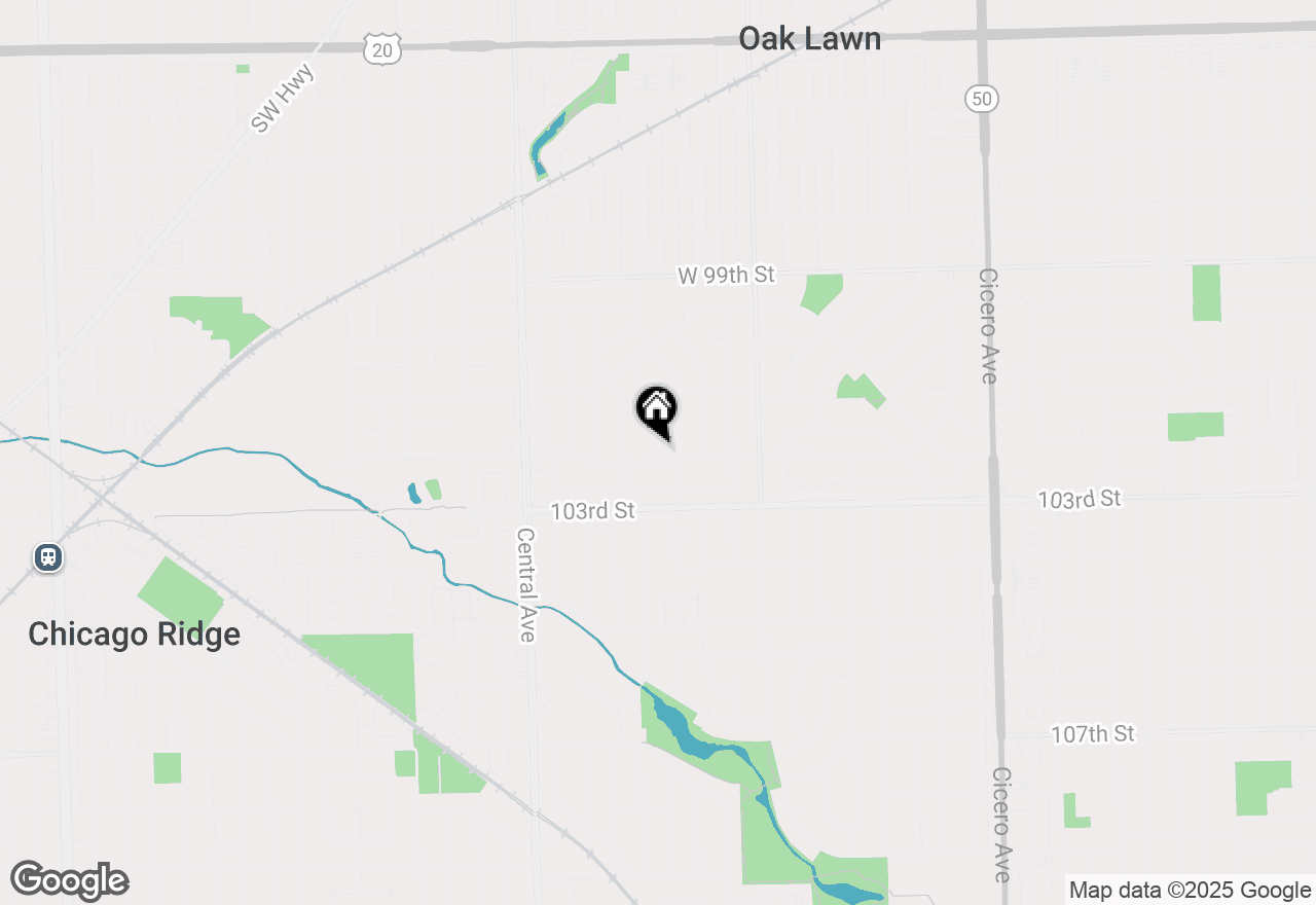 Map of 5340 W 102nd Street, Oak Lawn, IL 60453