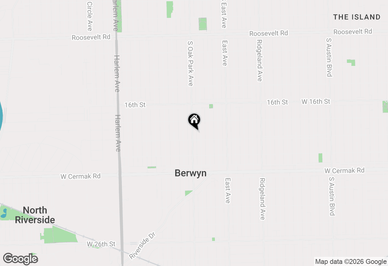 Map of 1833 Oak Park Avenue, Berwyn, IL 60402