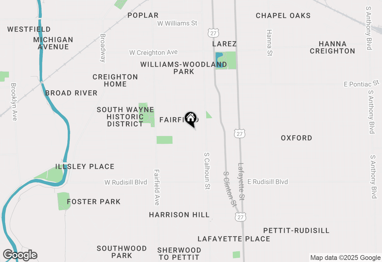 Map of 3217 Webster Street, Fort Wayne, IN 46807