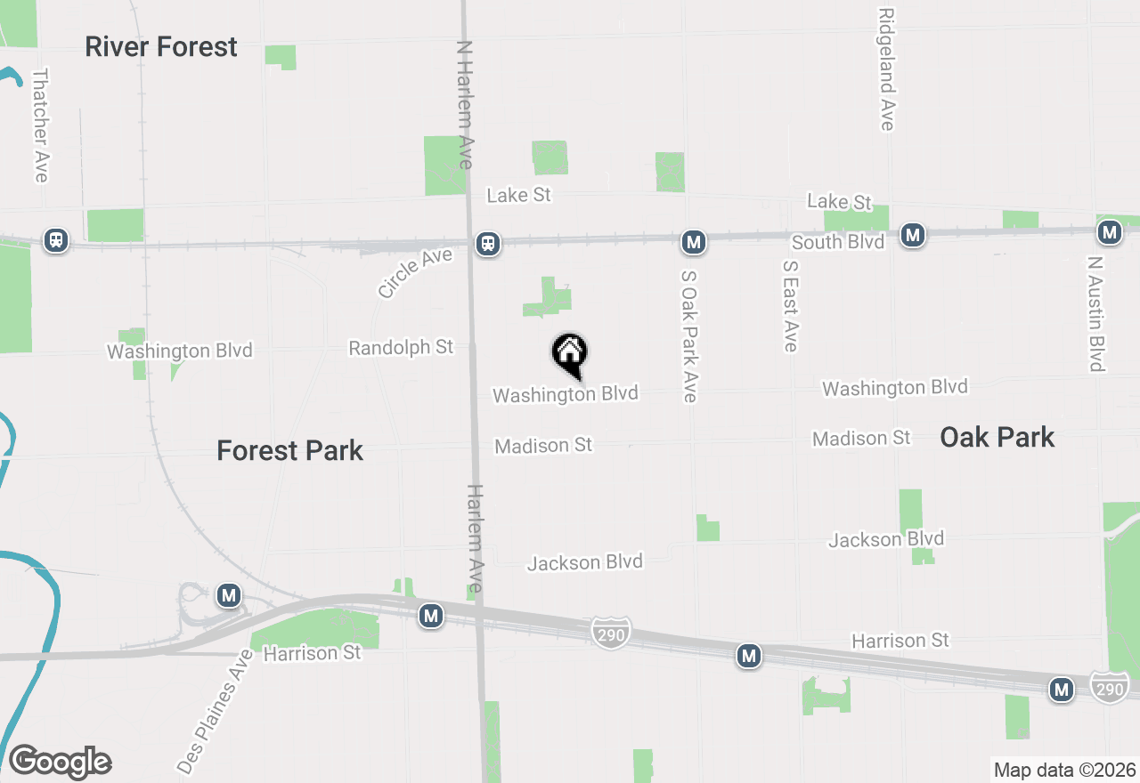 Map of 1008 Washington Boulevard #5, Oak Park, IL 60302