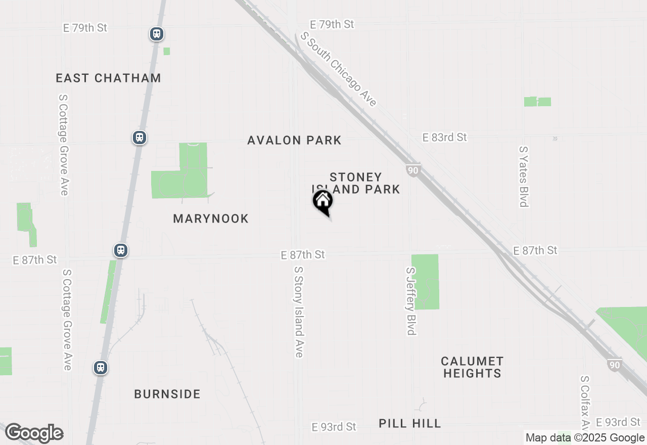 Map of 1654 E 86th Street, Chicago, IL 60617