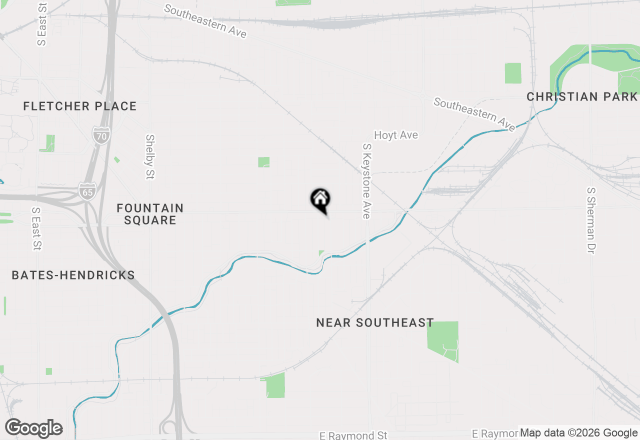 Map of 1115 Harlan Street, Indianapolis, IN 46203