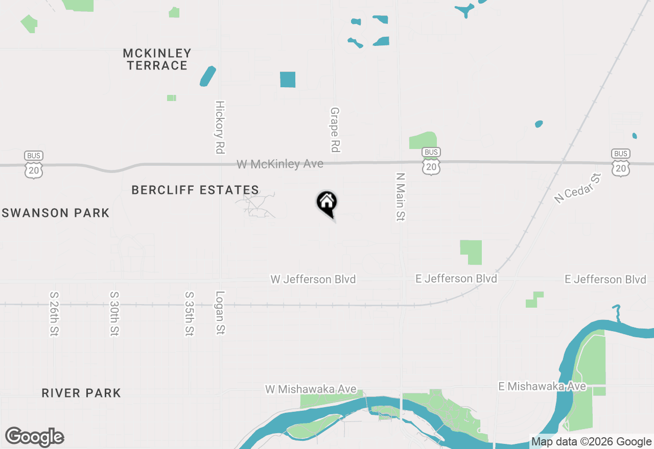 Map of 416 W Lowell Avenue, Mishawaka, IN 46545