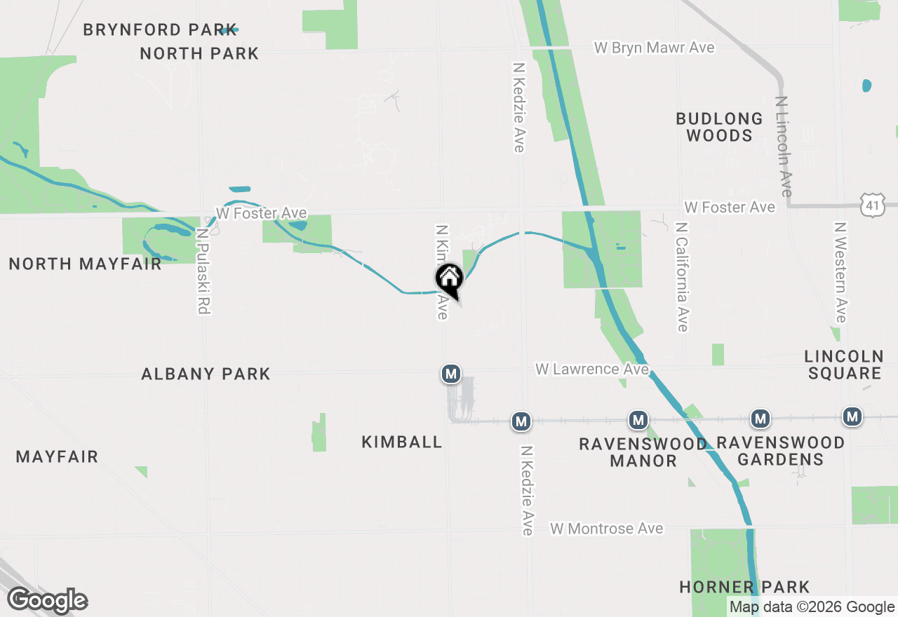 Map of 4931 N Kimball Avenue #1N, Chicago, IL 60625