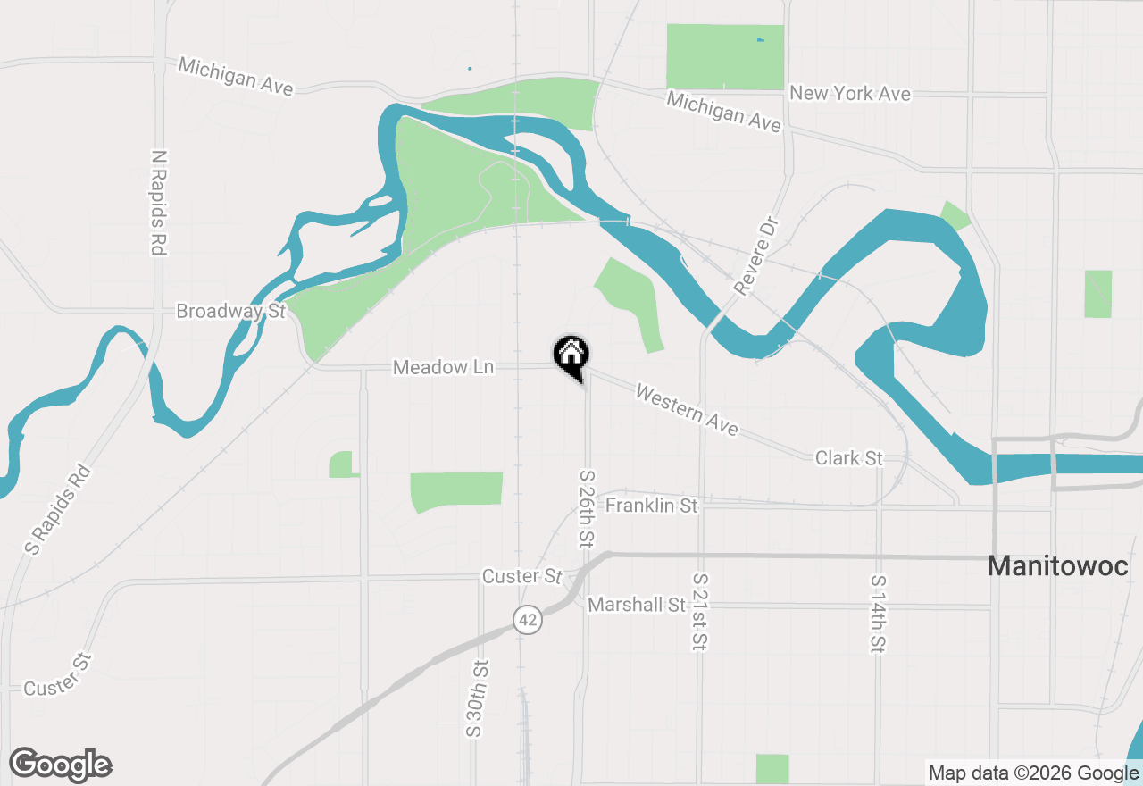 Map of 625 S 27th St, Manitowoc, WI 54220