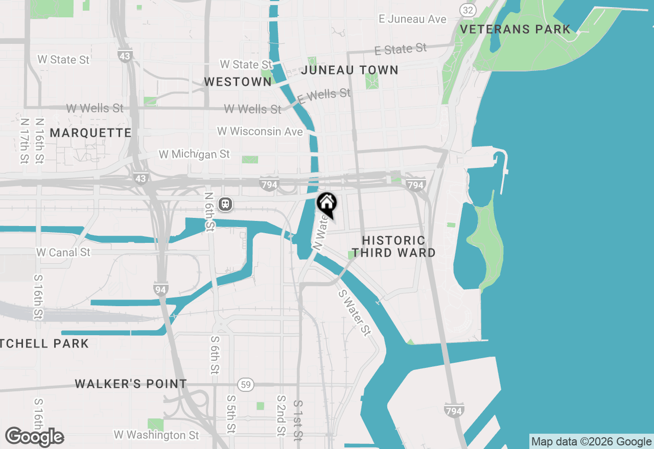 Map of 226 N Water St #401, Milwaukee, WI 53202