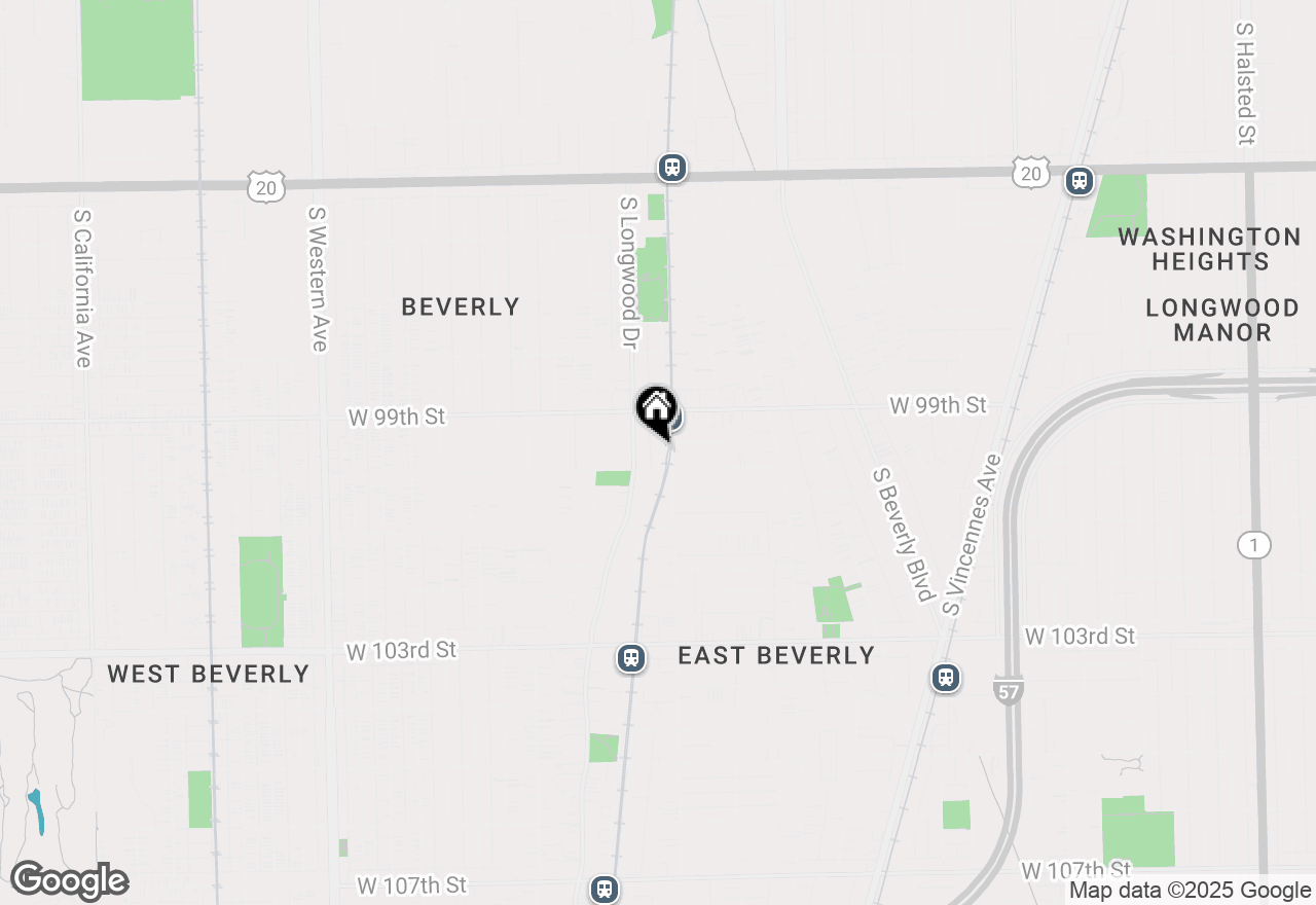 Map of 9942 S Walden Parkway #GW, Chicago, IL 60643