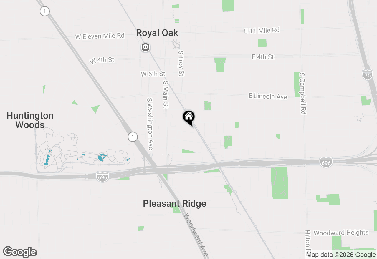 Map of 333 E Parent Avenue #14, Royal Oak, MI 48067