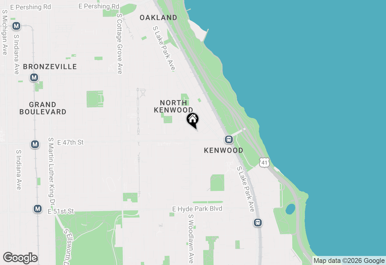 Map of 1209 E 46th Street #4W, Chicago, IL 60653