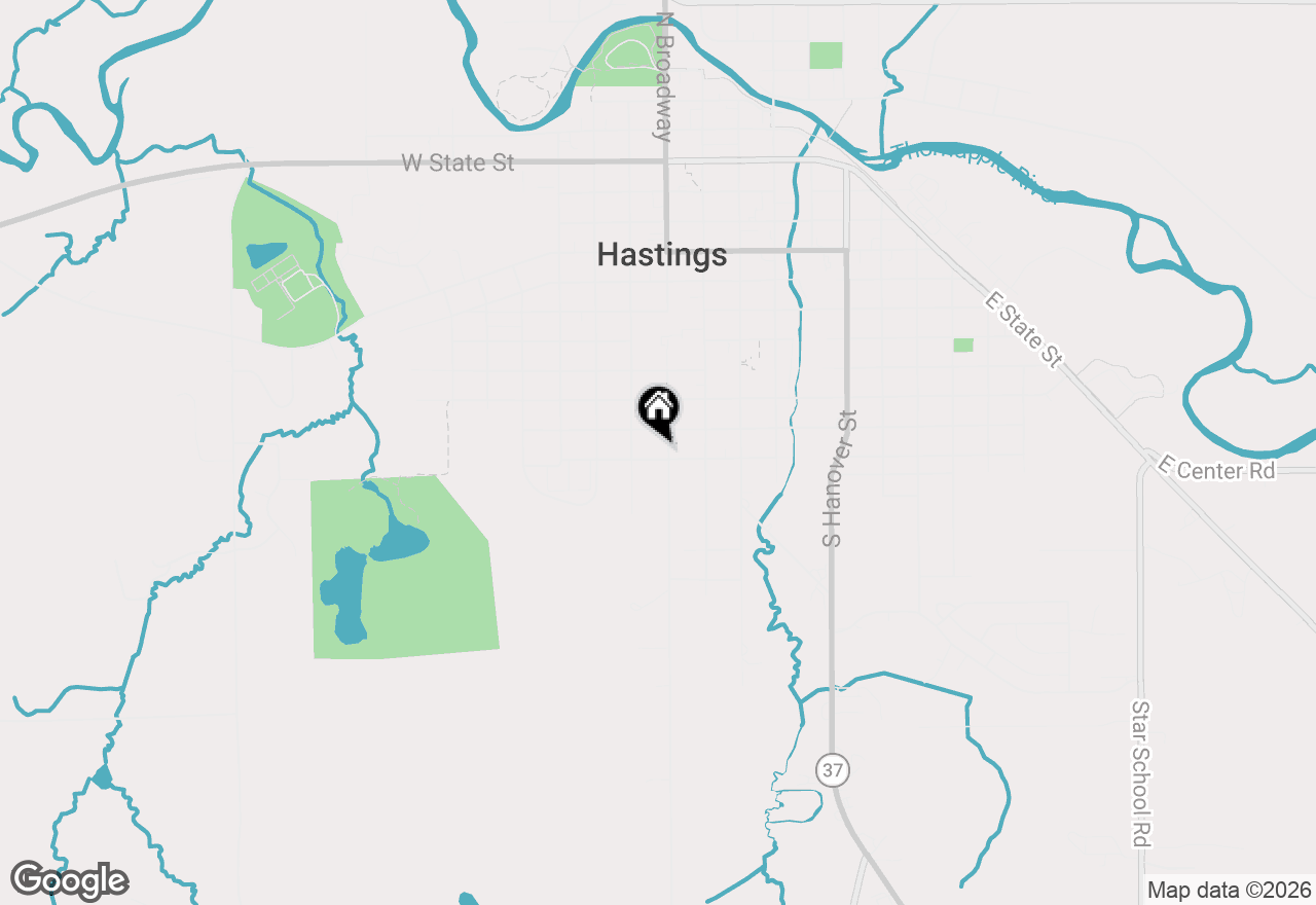 Map of 309 W South Street, Hastings, MI 49058