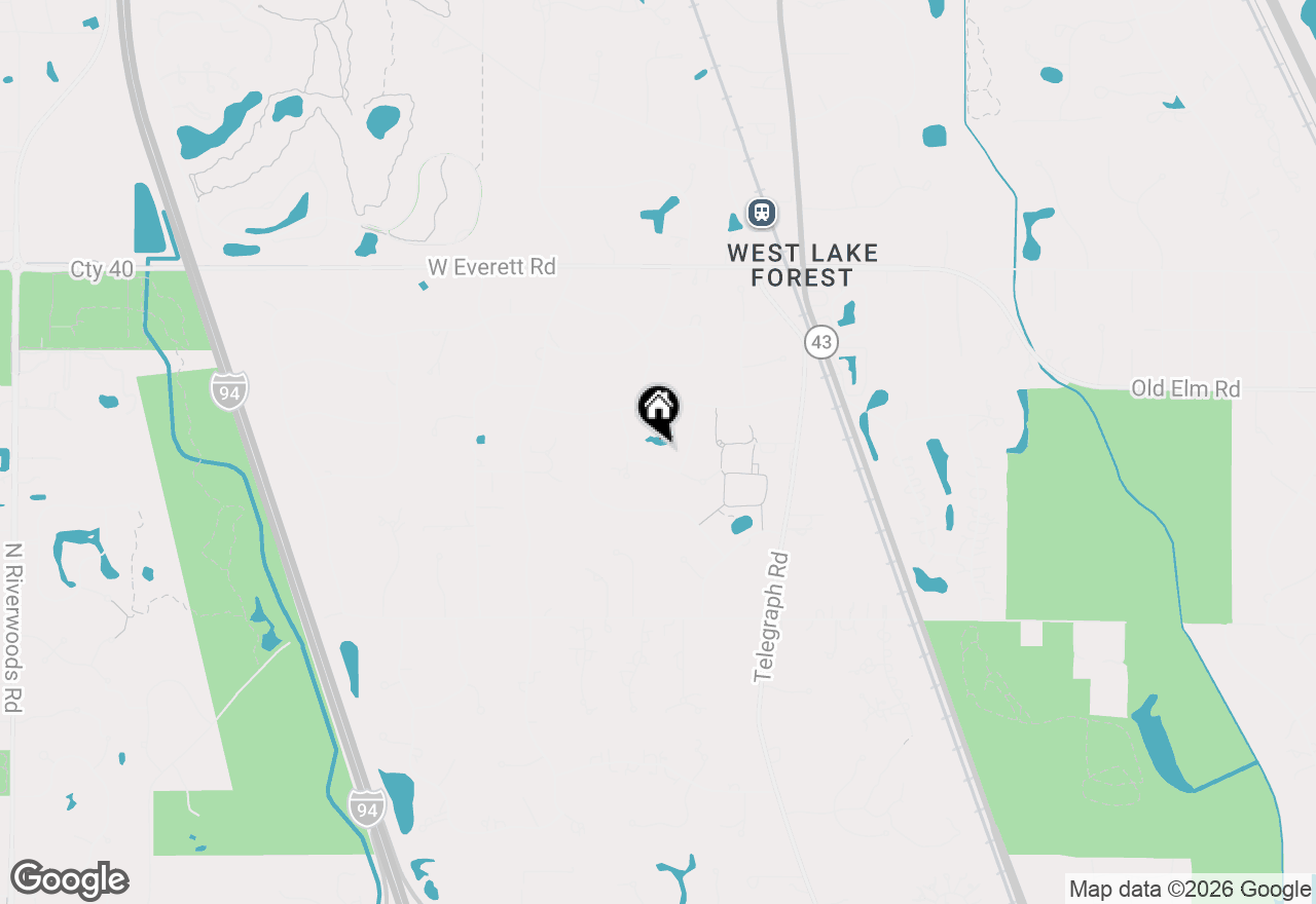 Map of 1318 Kajer Lane, Lake Forest, IL 60045