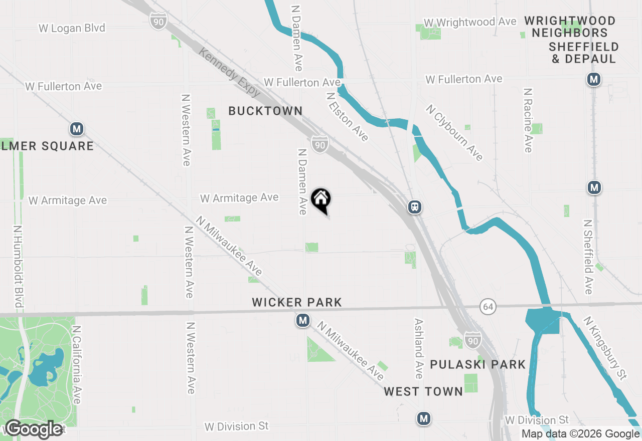 Map of 1922 W Cortland Street, Chicago, IL 60622