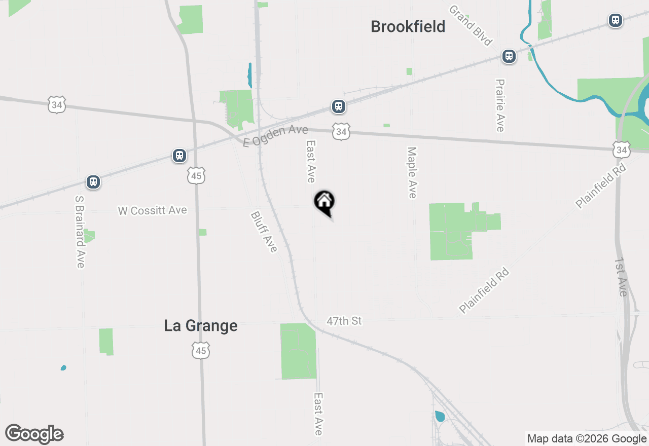 Map of 4330 Blanchan Avenue, Brookfield, IL 60513