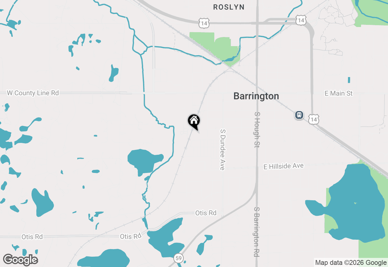 Map of 586 W Russell Street, Barrington, IL 60010