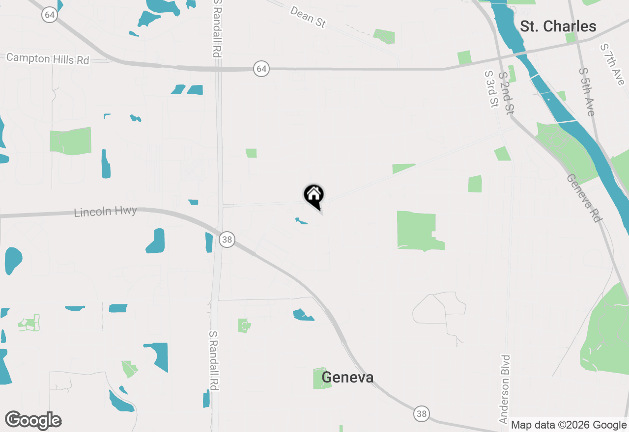 Map of 1342 S 14th Street #A2, St. Charles, IL 60174