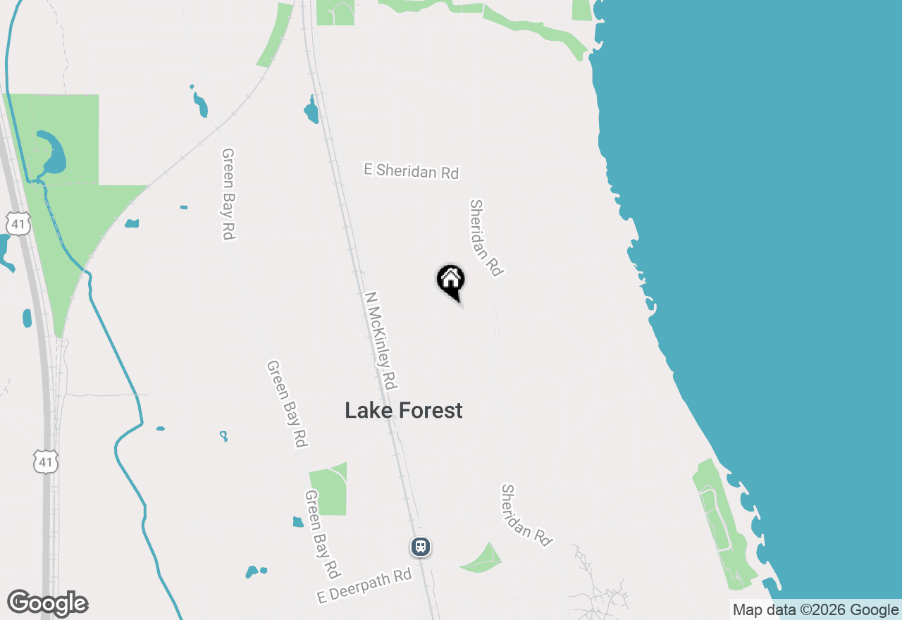 Map of 1297 Edgewood Road, Lake Forest, IL 60045