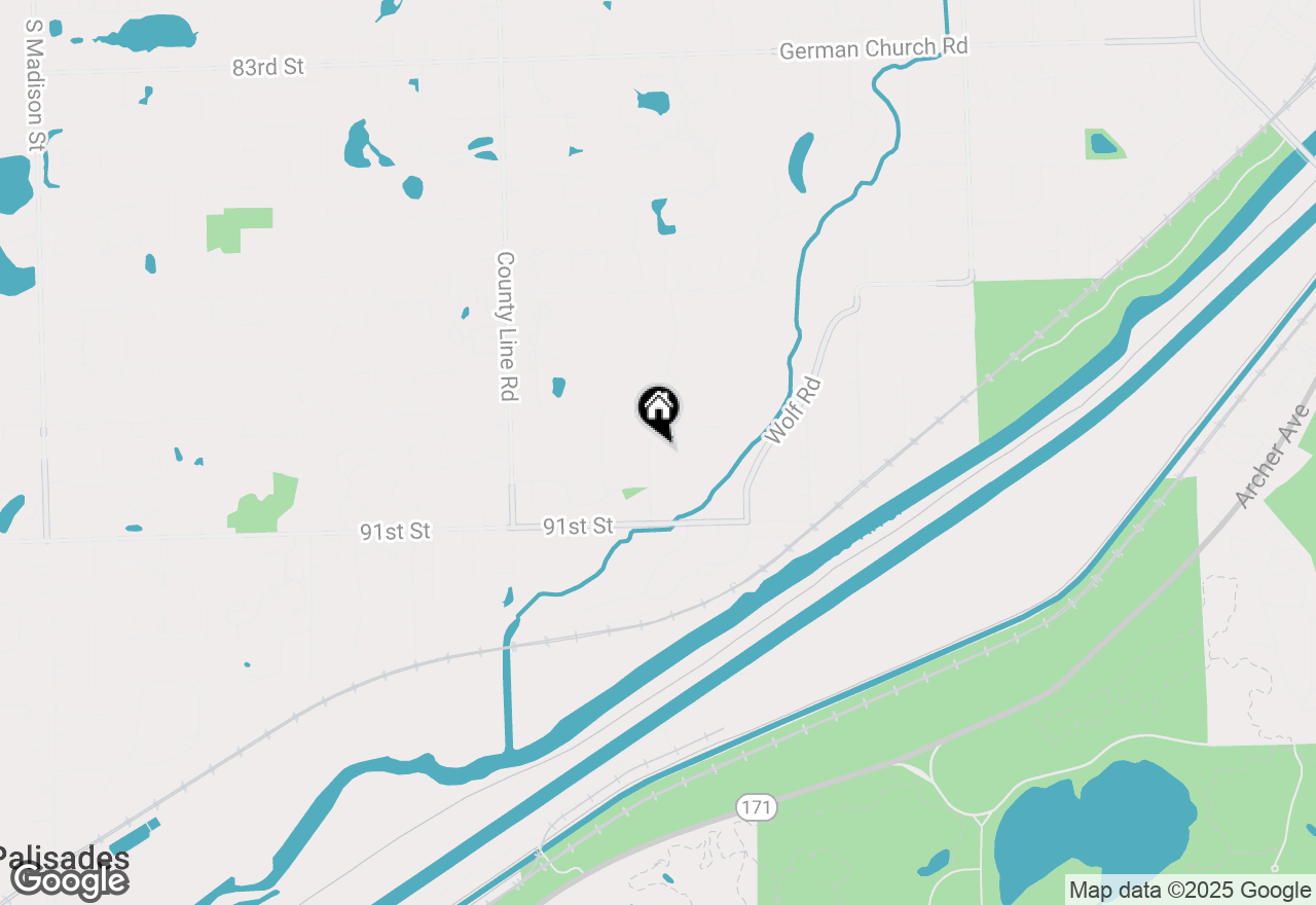 Map of 8981 Orchard Road, Willow Springs, IL 60480